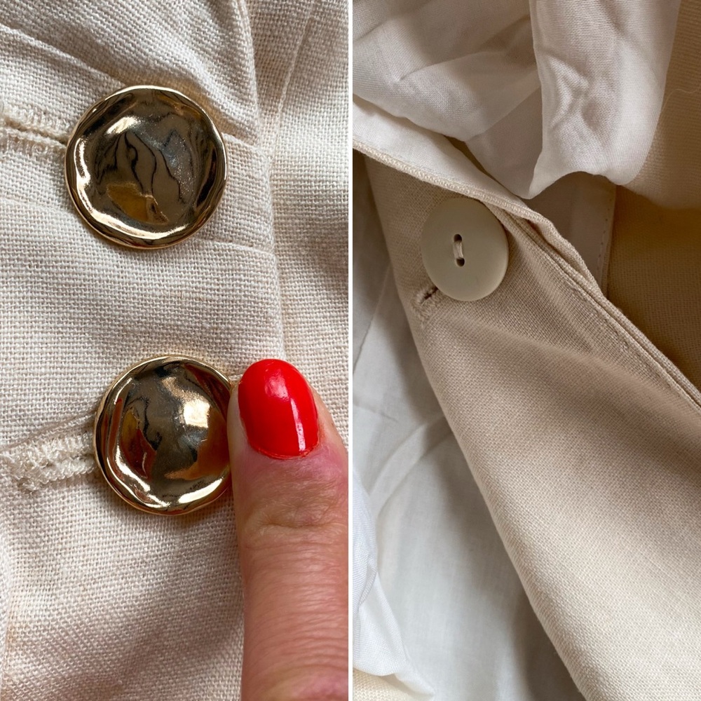 🐚 ZARA CREAM LINEN BLEND BLAZER DRESS! - Picture 14 of 16